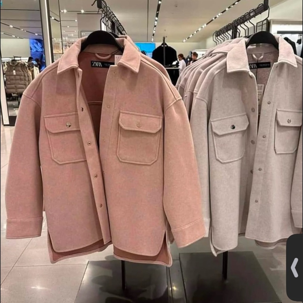 Zara pink Shirt jacket
